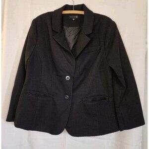 Ryan Wythe Women's Blazer Jacket Front 2 Buttons Black Size 14W